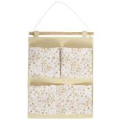 Rangement à suspendre Beige Rose Déco Chambre Enfant 41 x 31 cm