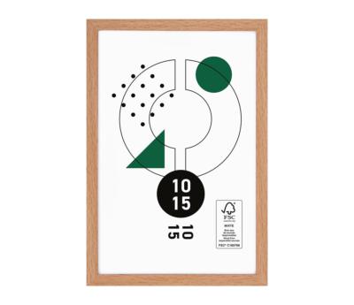 Cadre Photo Effet Bois Clair 10 x 15 cm avec clip – à poser ou à accrocher
