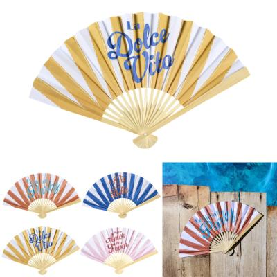 Éventail Dolce Vita – Jaune / Bleu / Rose / Orange - Style Méditerranéen 