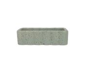 Vide-poche en Grès Vert Sauge Moucheté Rectangulaire 14 x 9,5 x H.4 cm 