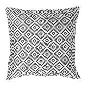 Coussin Ethnique Bleu Marine Blanc Losange 40 x 40 cm 