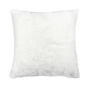 Coussin Imitation Fourrure Blanc Tout Doux - 40 x 40 cm 