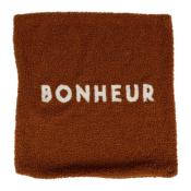 Housse de Coussin BONHEUR Bouclette Marron & Blanc - 40 x 40 cm 