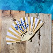 Éventail Dolce Vita – Jaune / Bleu / Rose / Orange - Style Méditerranéen 