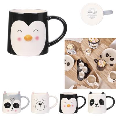 Mugs  Animaux Enfants Pingouin, Panda, Ours, Raton-Laveur