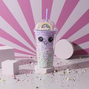 Mug de Transport Kawaii Arc-en-Ciel 35 cl Rose, Vert, Violet 