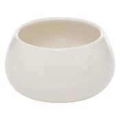 Set Apéritif Céramique Blanche : 2 Bols Arrondis & Plat Rectangulaire 20 x 10 cm 