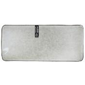 Plat Rectangle Grès Gris Beige 10 x 22 cm