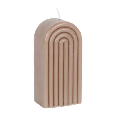 Bougie Arc-en-Ciel Beige Nude H.12 x 6 x 4 cm 