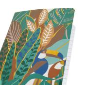 3 Carnets de Notes JUNGLE A6 - Toucan & Feuilles Tropicales