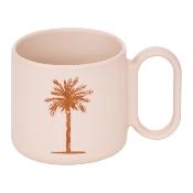 Coffret de 2 Mugs Beige & Terracotta 36 cl – Palmier / Soleil - Design Bohème