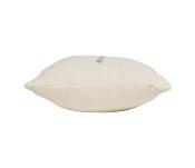Housse de Coussin Palmier Brodé Beige Coton Texturé 40 x 40 cm 