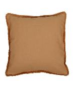 Housse de Coussin Bohème Terracotta Feuillages Blancs 45 x 45 cm 