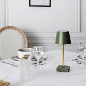 Lampe Led Tactile Vert Doré H. 26 cm 3 Intensités