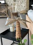 Palmier Déco Exotique Naturelle en Jacinthe d'eau Hauteur 34 cm Ø 55 cm 