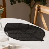 Set de Table Feuille Noire – 50 x 33 cm – Polyester