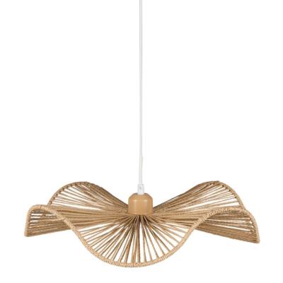Suspension Corde Naturelle Ronde Ondulée Beige Ø 40 cm 