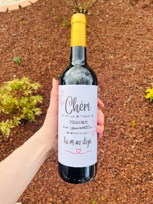 Bouteille Vin Rouge - Spécial Saint-Valentin - Bordeaux 75 cl 