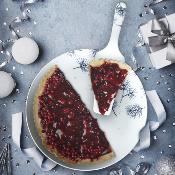Plat à Tarte avec Pelle Céramique Blanche Illustrations Design Ø 30 cm