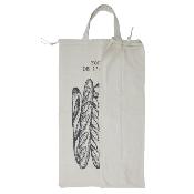 Sac à Pain en Toile XXL Beige & Noir 70 x 40 x 20 cm