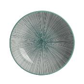 Saladier Porcelaine Blanc Vert Noir Ø 25.5 cm Motifs Graphiques